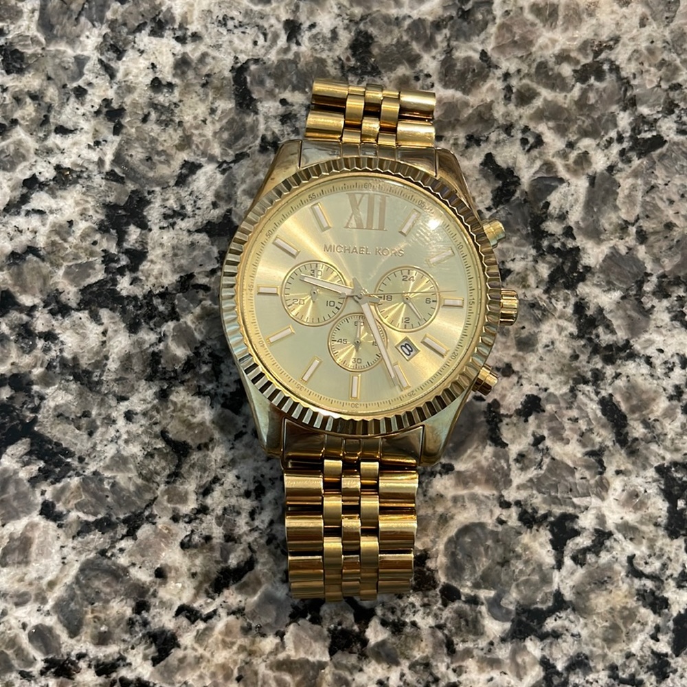 Mens 44mm Gold (stainlesssteel) Michael Kors Watch